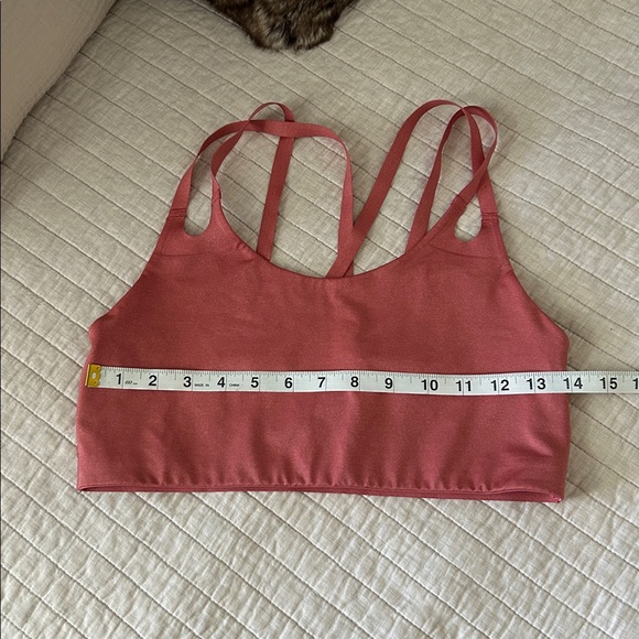 Adidas Mauve rose shimmer aeroready medium strap sport bra - Picture 8 of 9